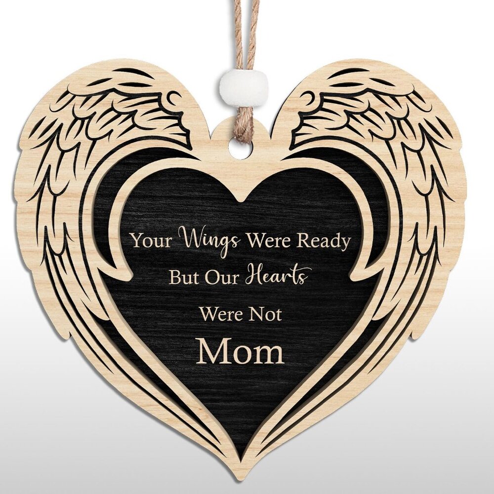 Memorial Decoration for Mom - Wooden Art Message of Love